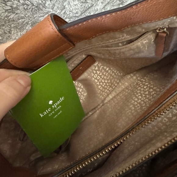 Kate Spade Tan Leather Satchel with Tassel - Picture 7 of 7